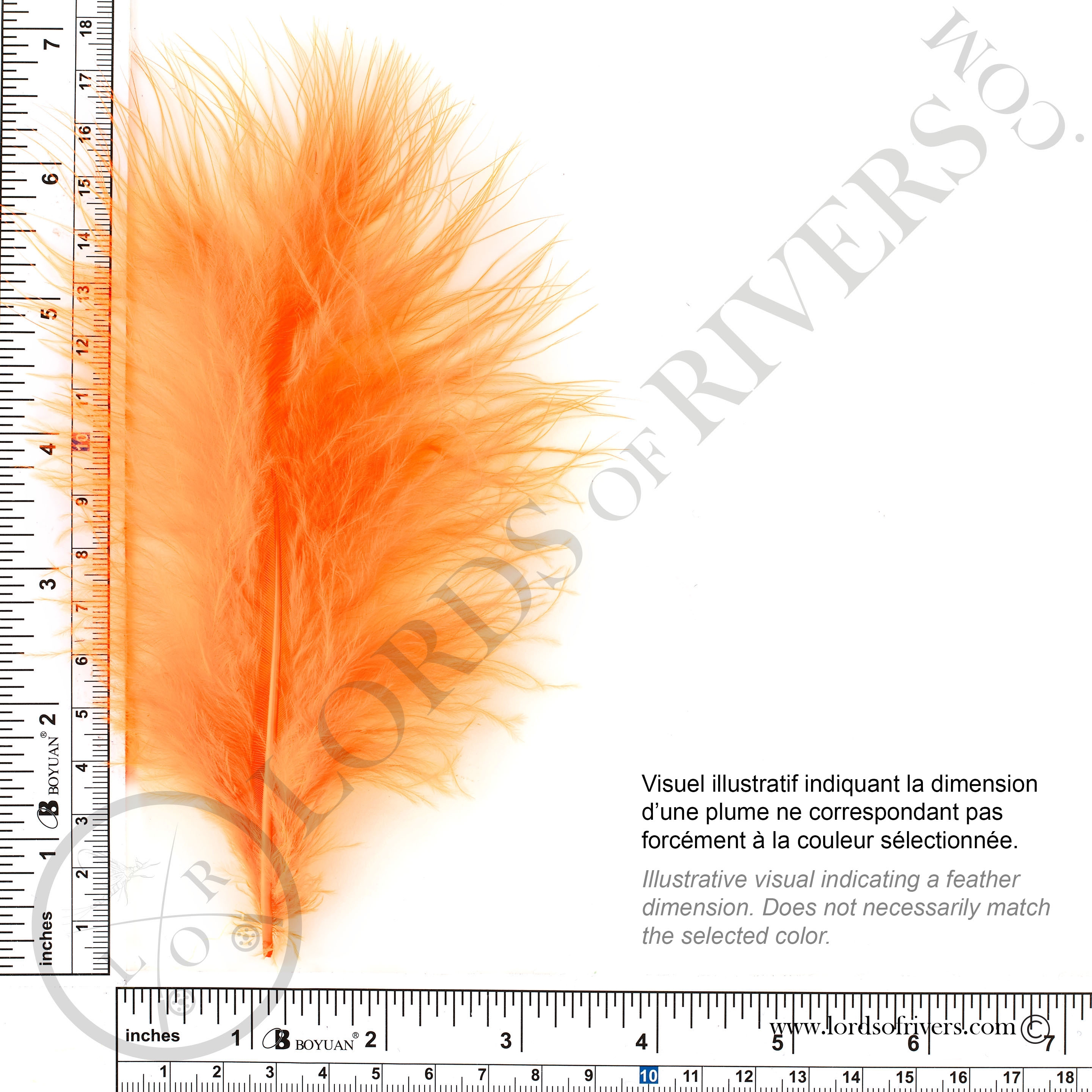 Marabou feathers Select Lords of Rivers - 12 feathers